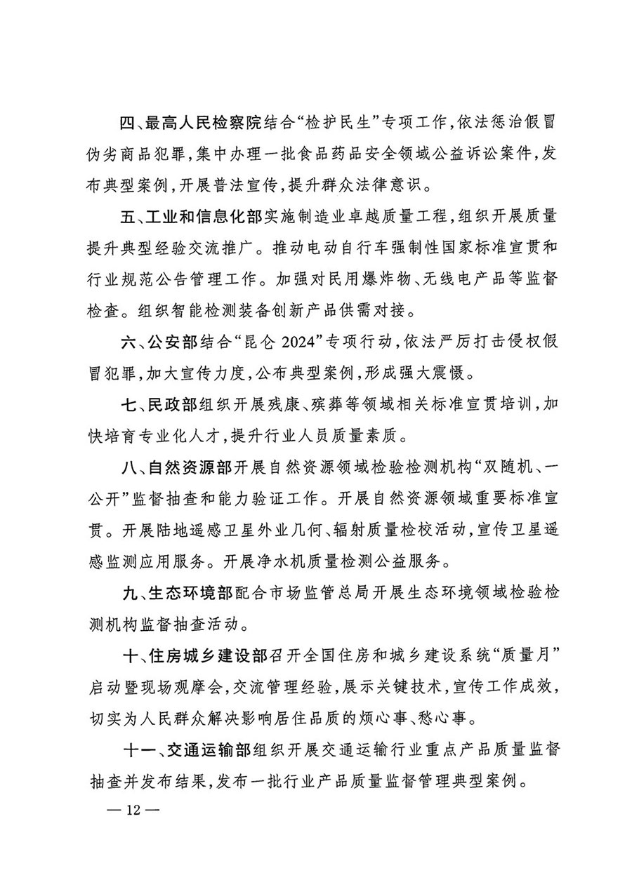 市場監(jiān)管總局等27個(gè)部門發(fā)布《關(guān)于開展2024年全國“質(zhì)量月”活動(dòng)的通知》國市監(jiān)質(zhì)發(fā)〔2024〕74號
